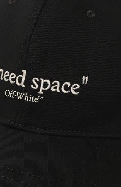 Женская хлопковая бейсболка OFF-WHITE черного цвета, арт. 0WLB044F23FAB015 | Фото 4 (Материал: Текстиль, Хлопок; Материал сплава: Проставлено; Нос: Не проставлено)