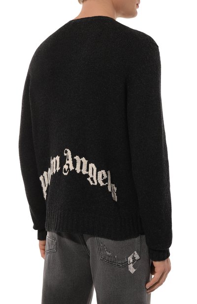 Джемпер из шерсти и вискозы PALM ANGELS, арт. PMHE027F24KNI001, фото 4