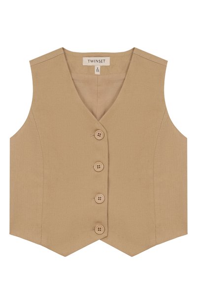Жилет изо льна и хлопка TWINSET, арт. 251GJ2402