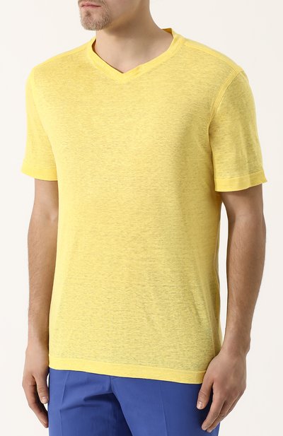 Льняная футболка с v-образным вырезом ZILLI, арт. MFP-ZJ001-66006/0001, фото 3