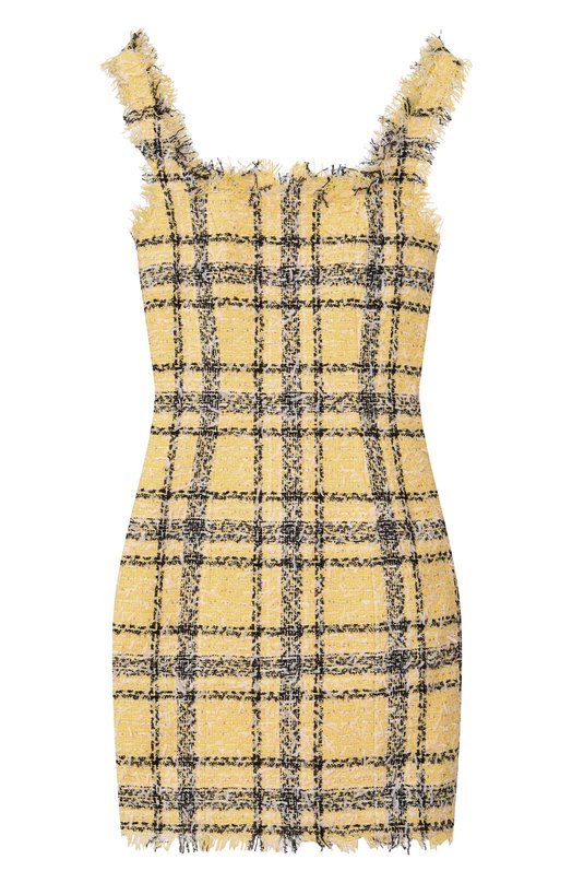 Твидовое платье Balmain GF1R2540/XL73 Жёлтый GF1R2540/XL73