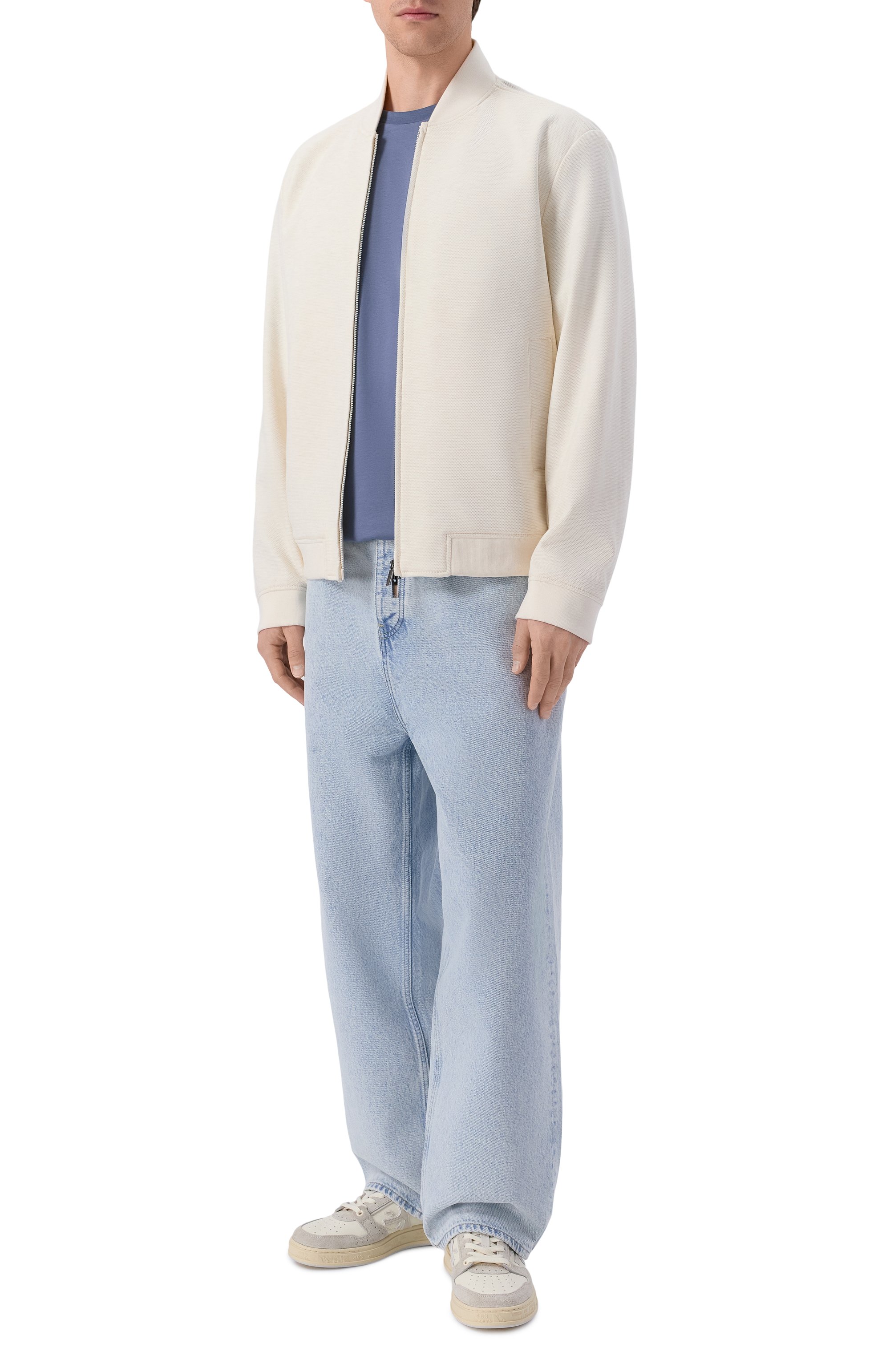 Хлопковая футболка PREMIATA синего цвета по цене 13350 руб., арт. PA1050, фото 2 Хлопковая футболка PREMIATA, арт. PA1050, фото 2