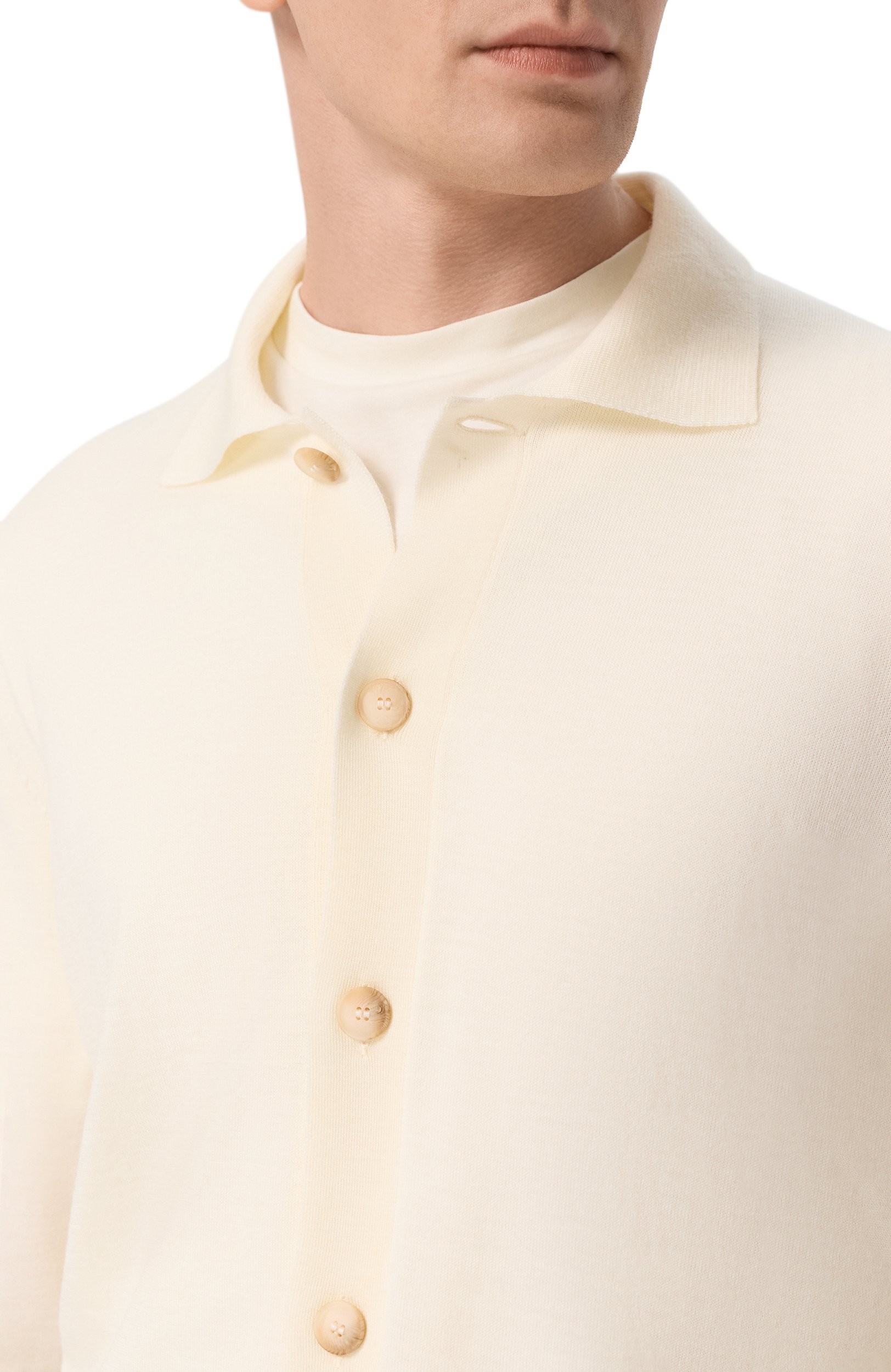 Шерстяная рубашка GRAN SASSO кремового цвета по цене 42400 руб., арт. 43117/14522, фото 5 Шерстяная рубашка GRAN SASSO, арт. 43117/14522, фото 5