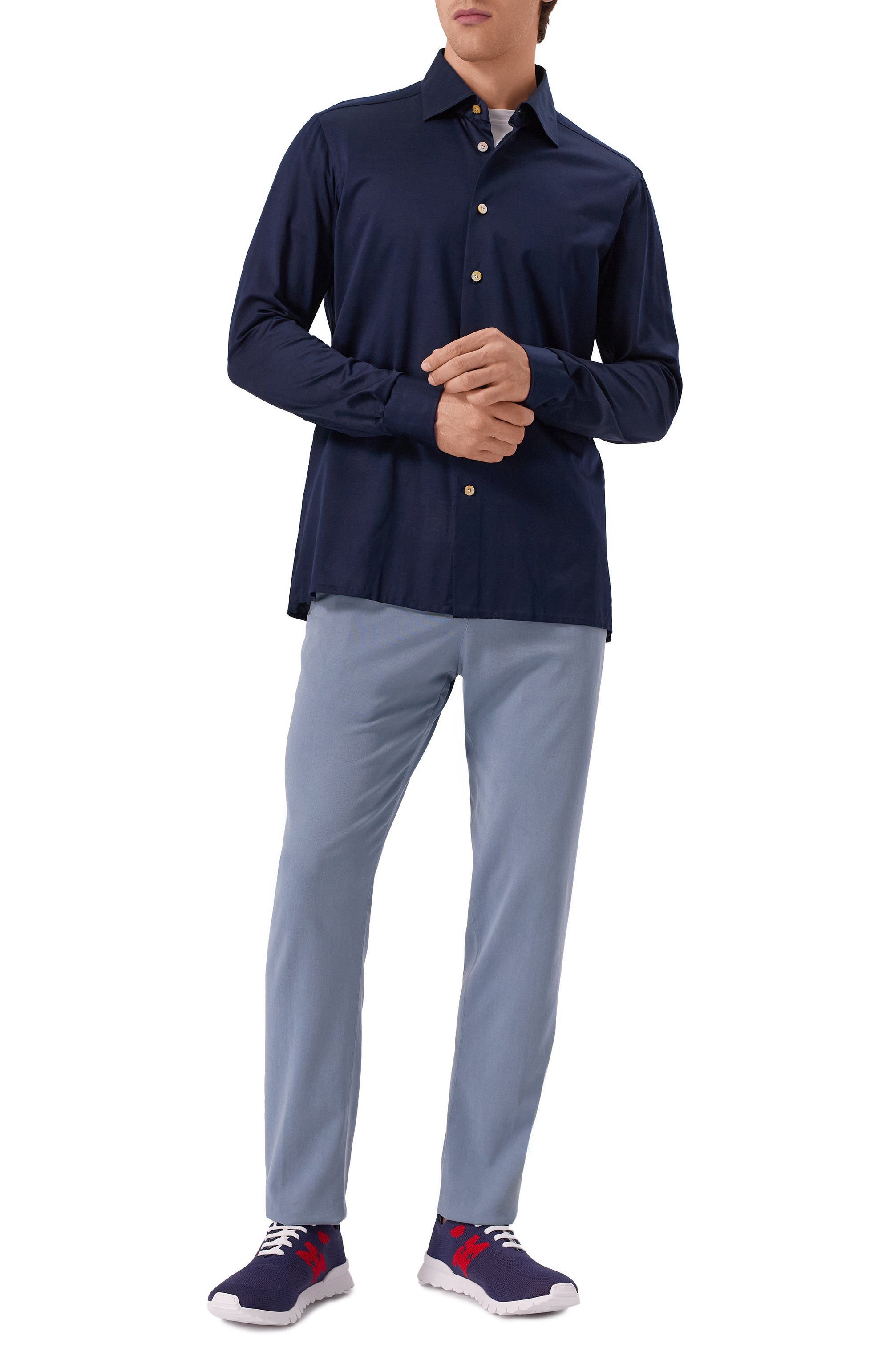 Хлопковая рубашка KITON, арт. UMCNERH0923416, фото 2