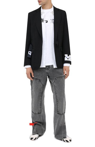 Шерстяной пиджак OFF-WHITE, арт. 0MEF056E20FAB0011000, фото 2