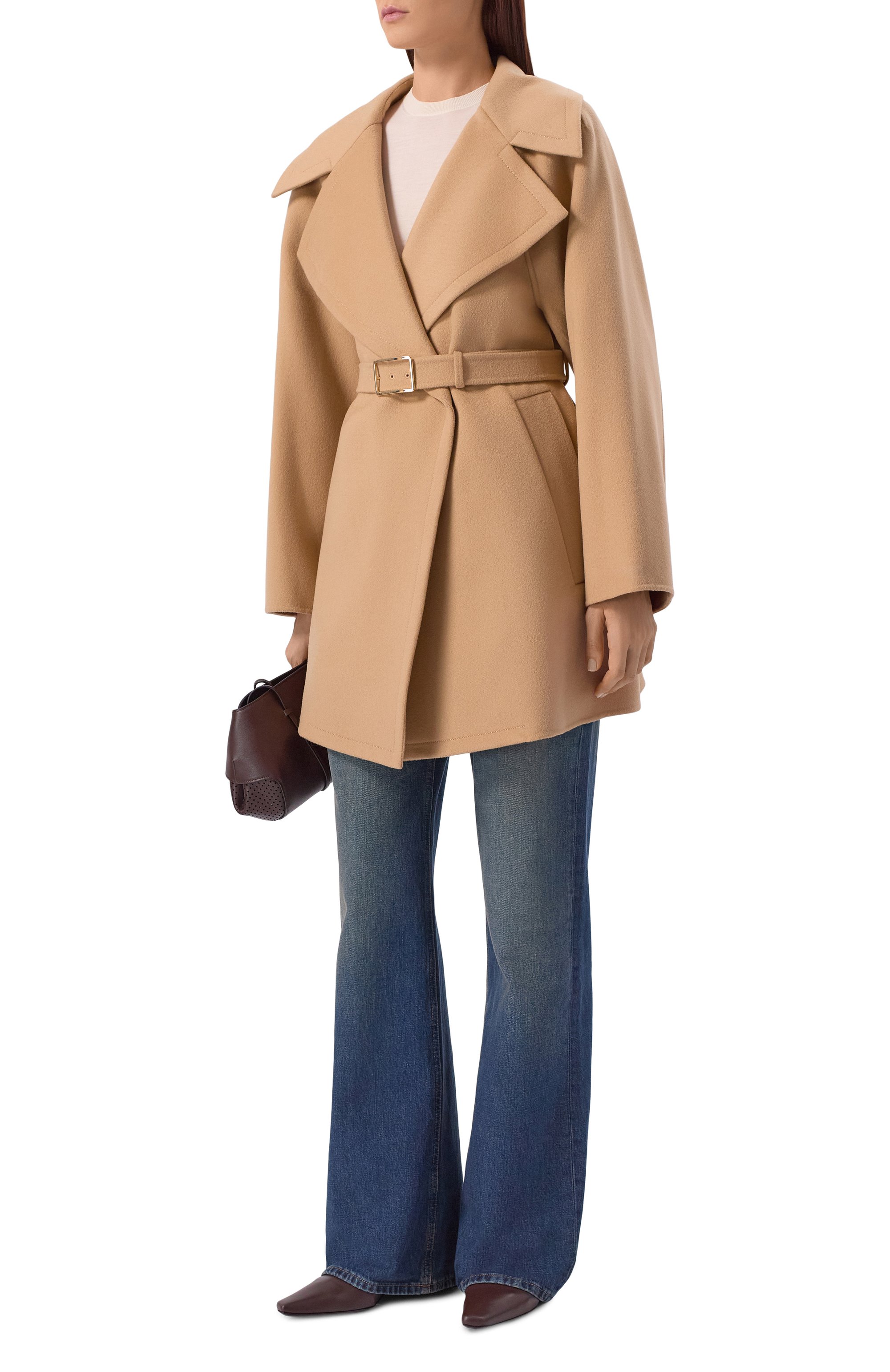 Шерстяное пальто SPORTMAX бежевого цвета по цене 114000 руб., арт. SPXPAGINE, фото 2 Шерстяное пальто SPORTMAX, арт. SPXPAGINE, фото 2