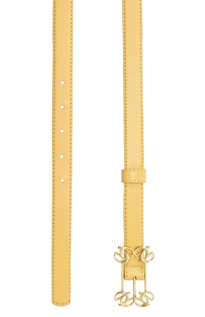 Кожаный ремень ELIE SAAB желтого цвета по цене 36450 руб., арт. BE003S25, фото 3 Кожаный ремень ELIE SAAB, арт. BE003S25, фото 3