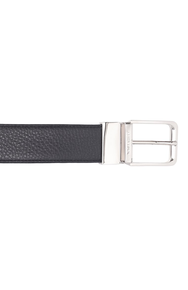 Мужской двусторонний ремень CORNELIANI темно-синего цвета, арт. 25V305-2520849 | Фото 4 (Нос: Не проставлено; Материал: Натуральная кожа; Случай: Форм�альный; Автоматизация состава: Проставлено)