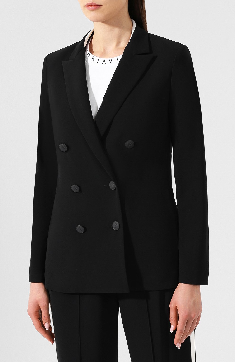 Двубортный жакет RAG AND BONE черно-белого цвета по цене 44050 руб., арт. W2924317G, фото 3 Двубортный жакет RAG AND BONE, арт. W2924317G, фото 3