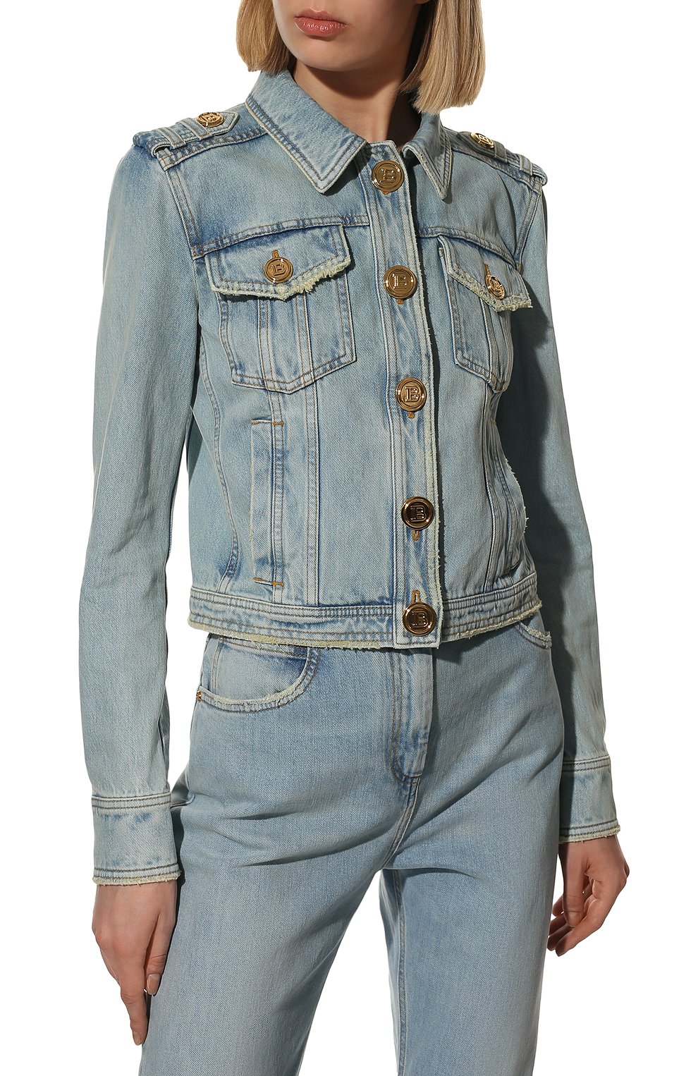 Джинсовая куртка BALMAIN, арт. XF1TC040/DB53, фото 3