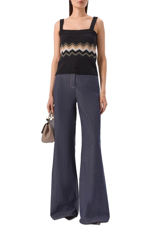 Топ из шерсти и кашемира Elie Saab T0229NF25/CK010 Чёрный  T0229NF25/CK010 Фото 2