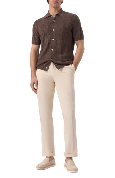 Рубашка изо льна и хлопка BRUNELLO CUCINELLI, арт. M2L707805, фото 2