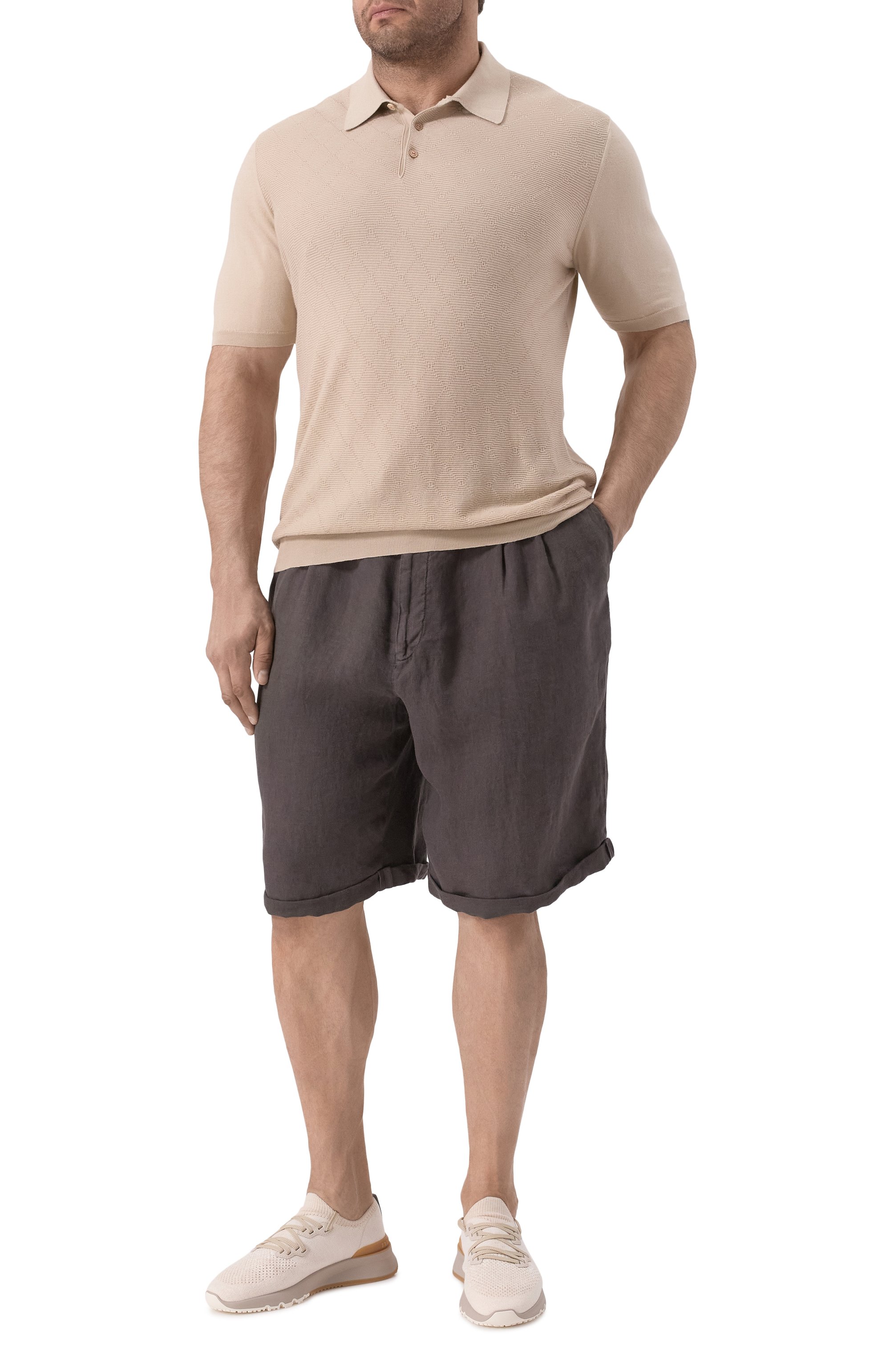 Льняные шорты BRUNELLO CUCINELLI, арт. M243DU0020, фото 2