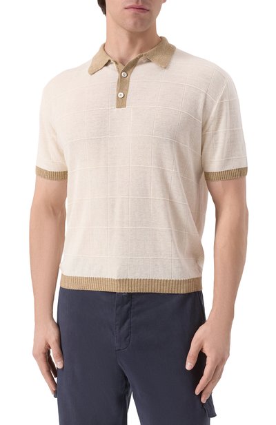 Поло изо льна и шелка CANALI, арт. C1084/MK02269, фото 3