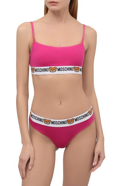 Комплект из двух трусов-слипов MOSCHINO фуксия цвета по цене 7995 руб., арт. A4711/9003, фото 2 Комплект из двух трусов-слипов MOSCHINO, арт. A4711/9003, фото 2