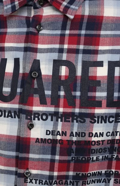 Хлопковая рубашка DSQUARED2 разноцветного цвета по цене 36950 руб., арт. S74DM0535/S53989, фото 5 Хлопковая рубашка DSQUARED2, арт. S74DM0535/S53989, фото 5