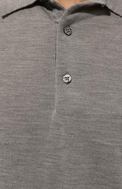 Поло из кашемира и шелка TOM FORD серого цвета по цене 112000 руб., арт. TFKC32/BZH99, фото 5 Поло из кашемира и шелка TOM FORD, арт. TFKC32/BZH99, фото 5