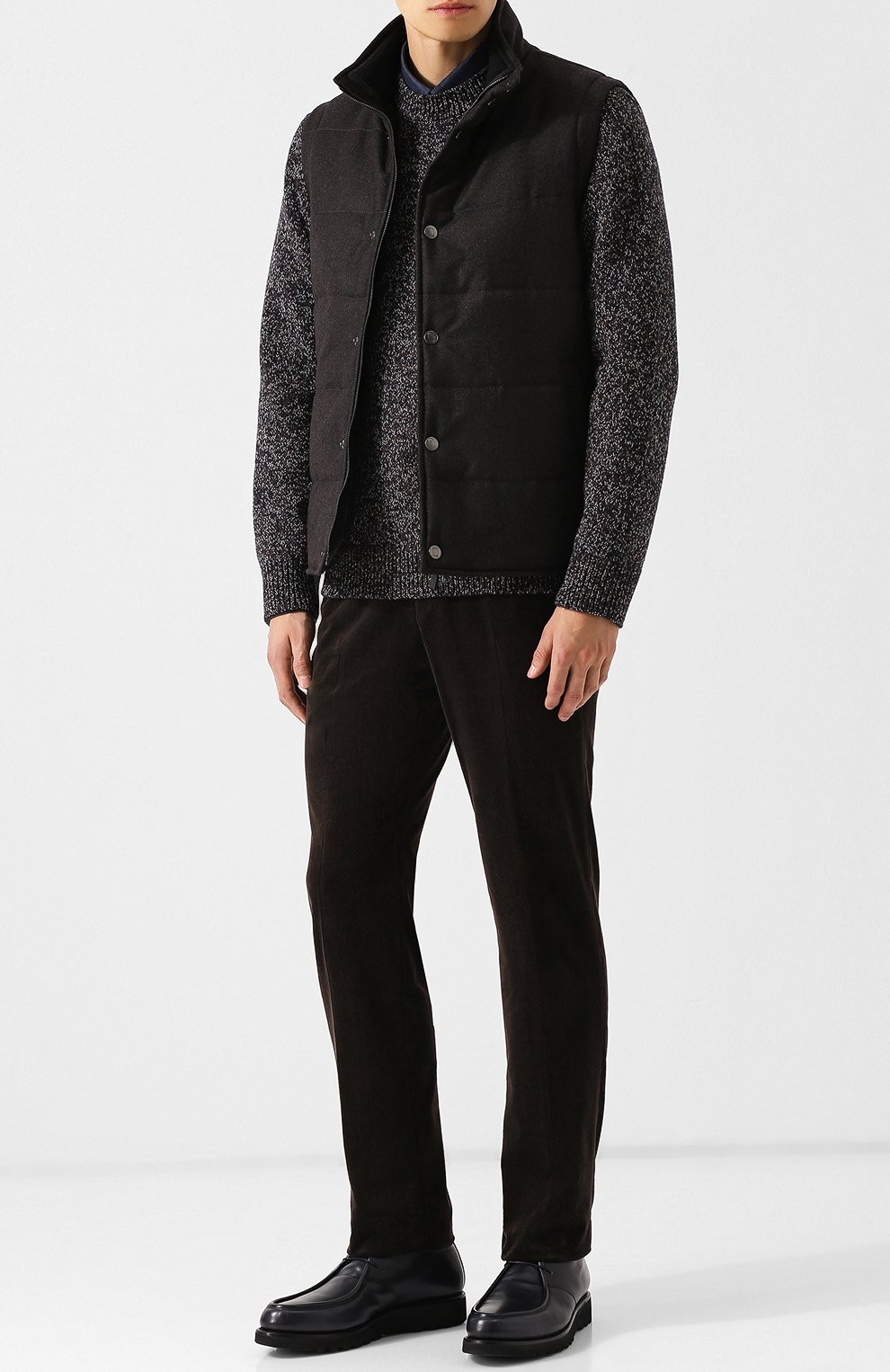 Утепленный кашемировый жилет на молнии с воротником-стойкой BRIONI, арт. SUM00L/07374, фото 2