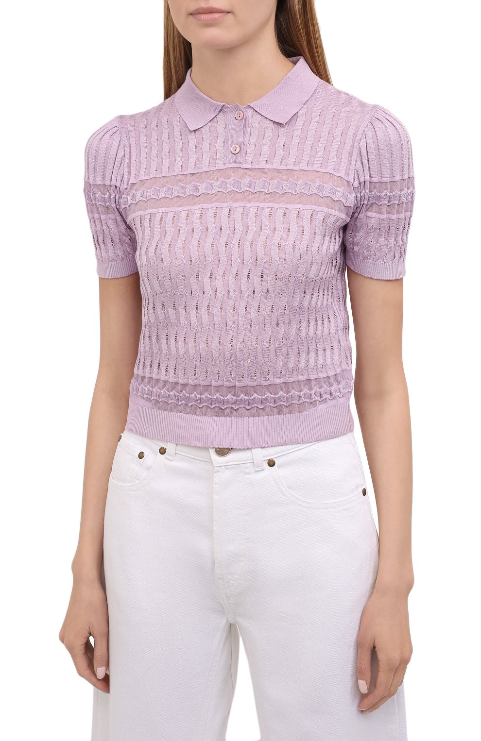 Поло из хлопка и вискозы M MISSONI, арт. 2DN00331/2K008G, фото 3