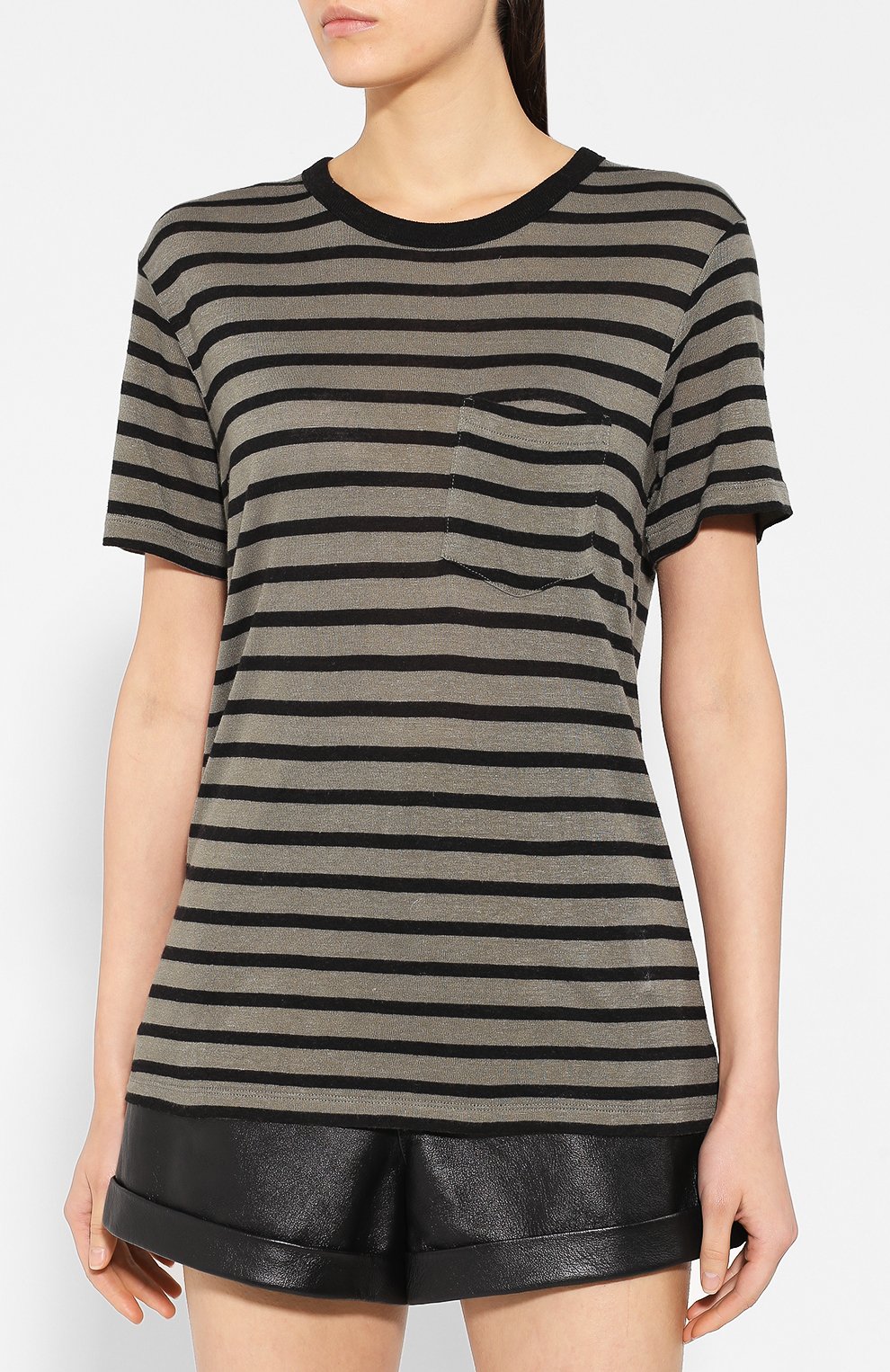 Футболка из смеси вискозы и льна ALEXANDERWANG.T, арт. 4CC2191037, фото 3