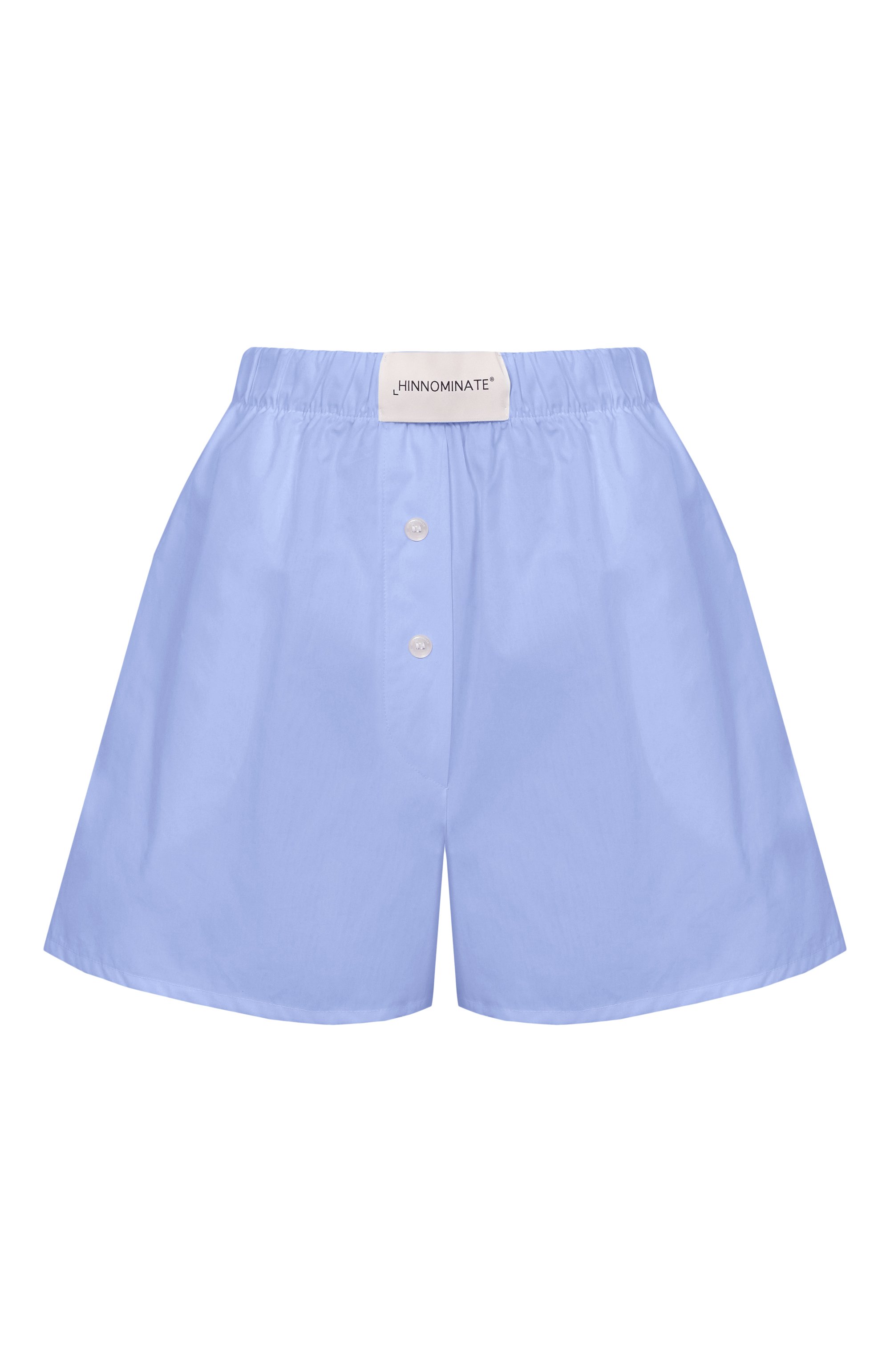 Хлопковые шорты HINNOMINATE голубого цвета по цене 8360 руб., арт. HMABW01710, фото 1 Хлопковые шорты HINNOMINATE, арт. HMABW01710, фото 1