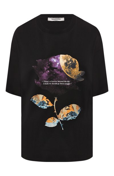 Женская хлопковая футболка VALENTINO, арт. SB0MG02X4WY