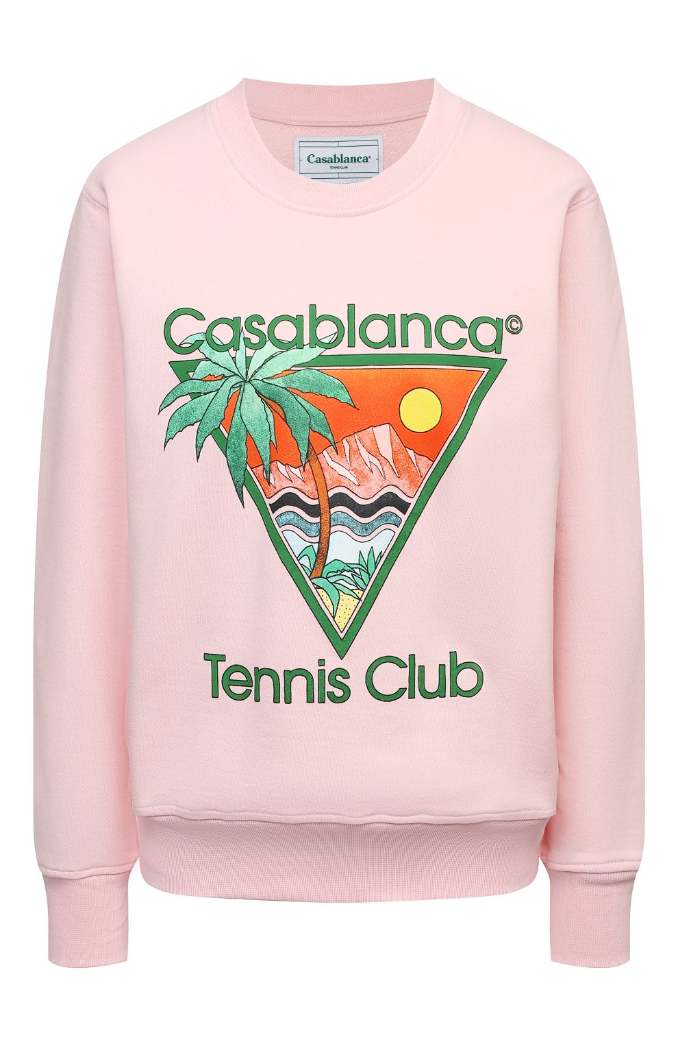Хлопковый свитшот CASABLANCA, арт. WS21-JTP-019 PINK TENNIS CLUB IC0N, фото 1