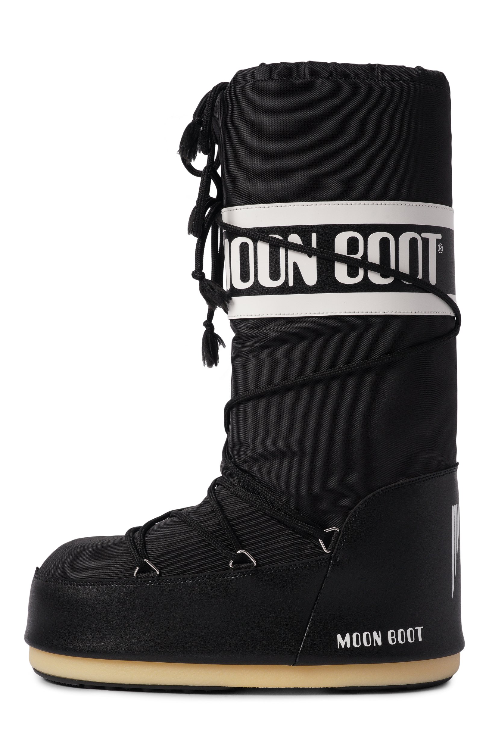 Комбинированные сапоги icon MOON BOOT черного цвета по цене 24400 руб., арт. 80D1400440, фото 3 Комбинированные сапоги icon MOON BOOT, арт. 80D1400440, фото 3