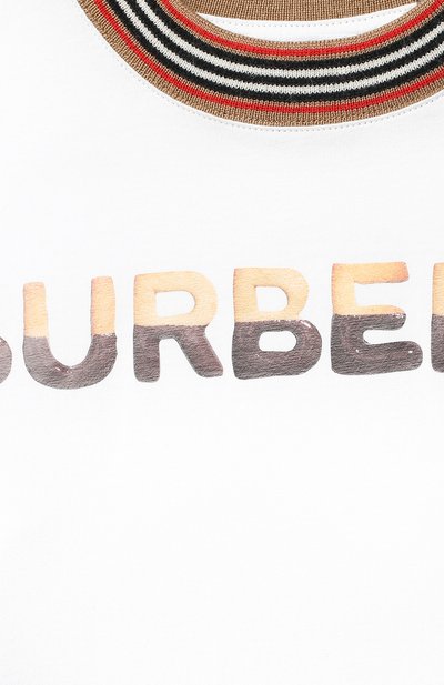 Хлопковая футболка BURBERRY, арт. 8036937, фото 3