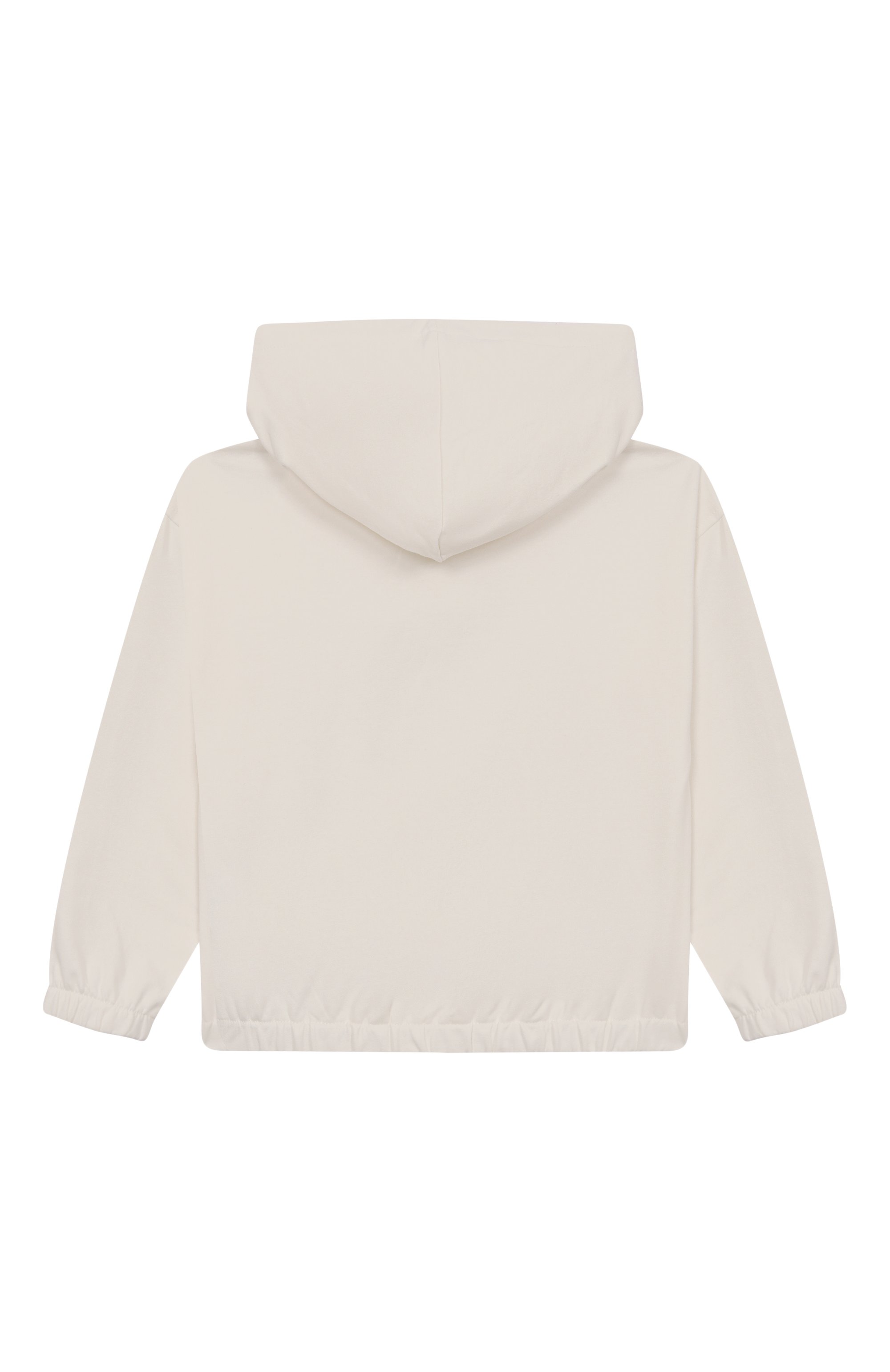 Хлопковое худи MOSCHINO молочного цвета по цене 17150 руб., арт. HDF06J/LDA16/4-8, фото 2 Хлопковое худи MOSCHINO, арт. HDF06J/LDA16/4-8, фото 2