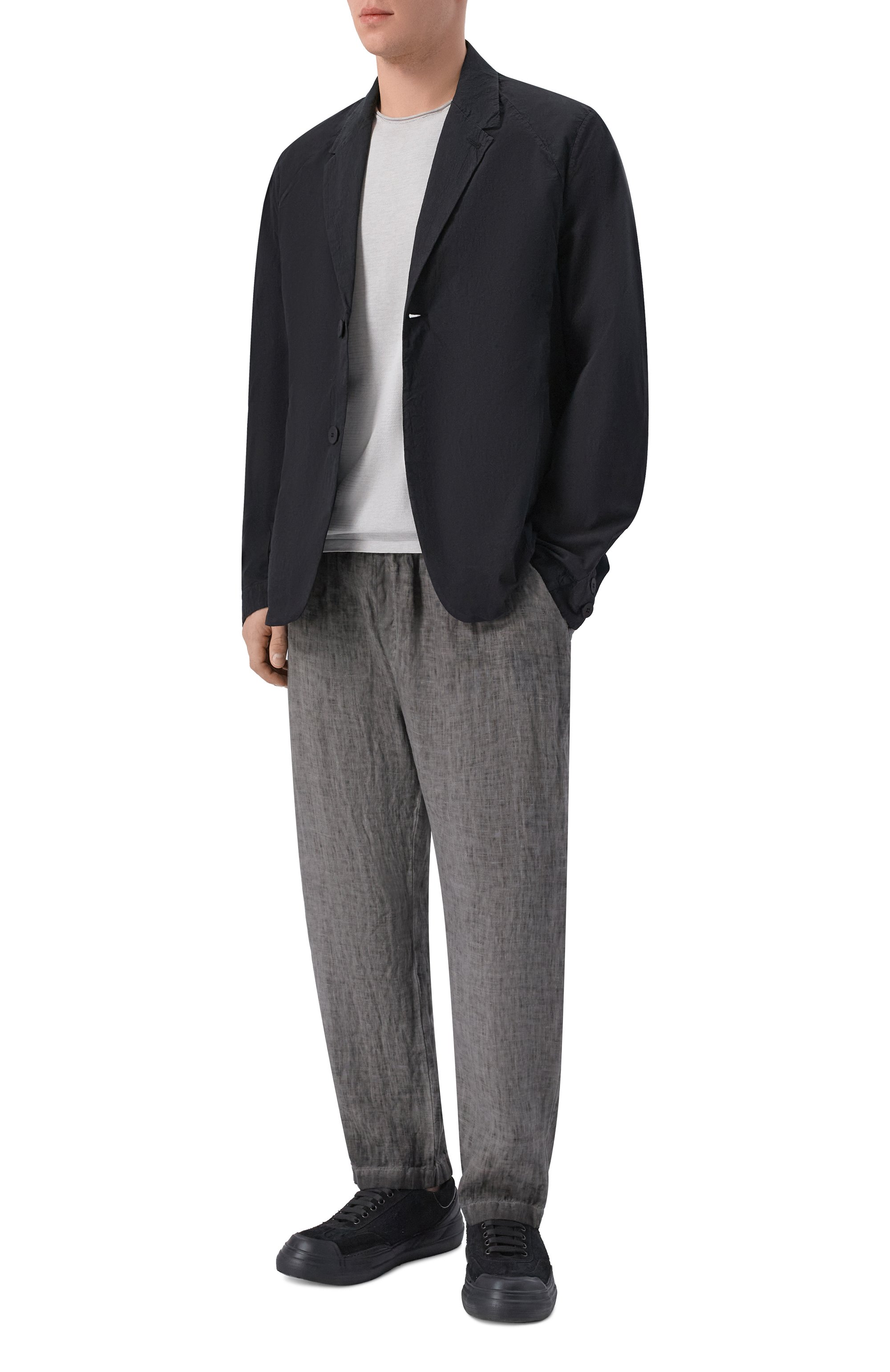 Хлопковый пиджак TRANSIT черного цвета по цене 66550 руб., арт. CFUTRCG163, фото 2 Хлопковый пиджак TRANSIT, арт. CFUTRCG163, фото 2