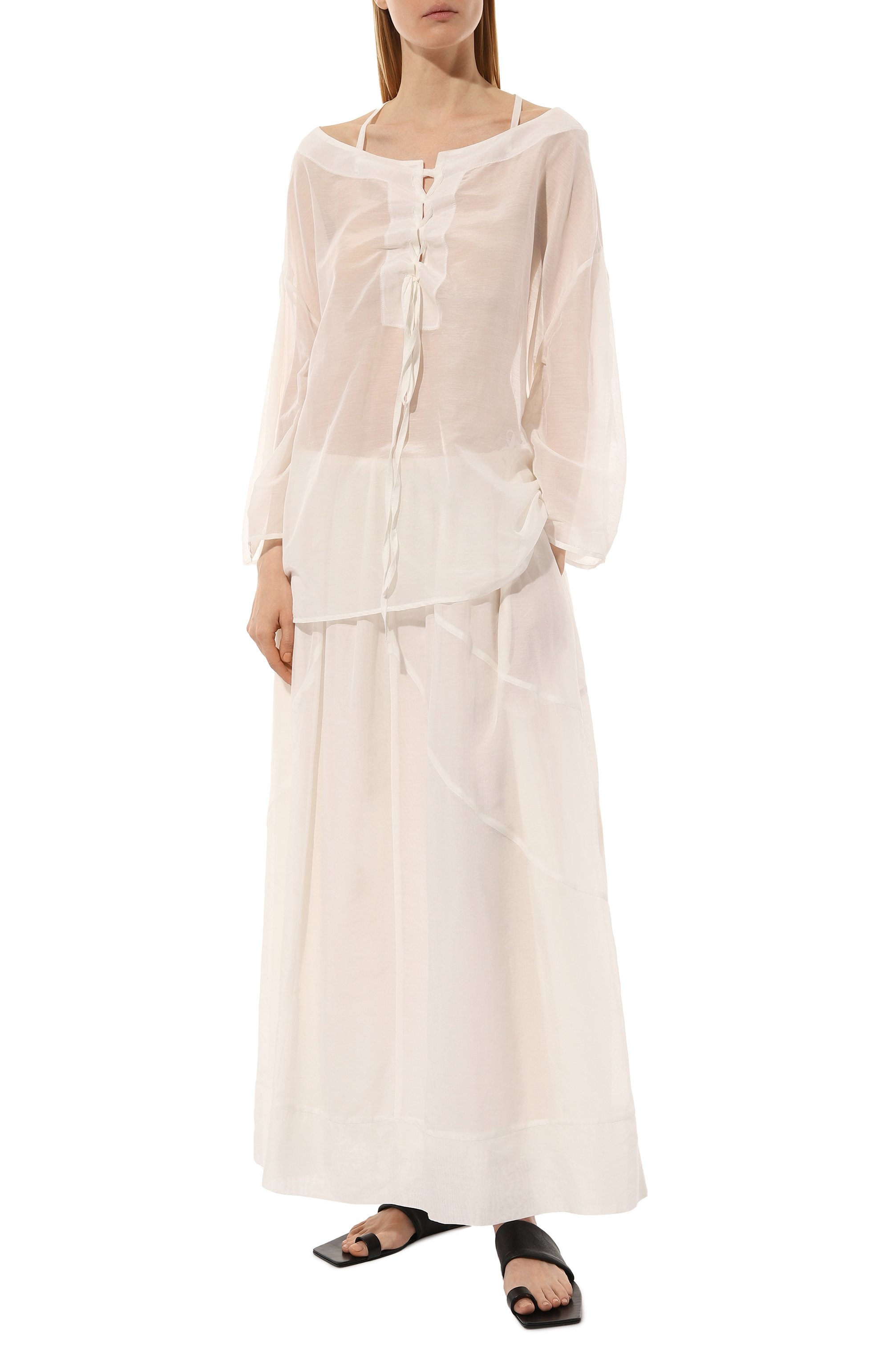 Блузка из хлопка и шелка LILA EUGENIE, арт. 2513, фото 2