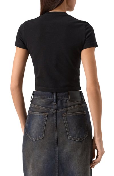 Хлопковый топ DSQUARED2 черного цвета по цене 19450 руб., арт. S80GC0080/D20033, фото 4 Хлопковый топ DSQUARED2, арт. S80GC0080/D20033, фото 4