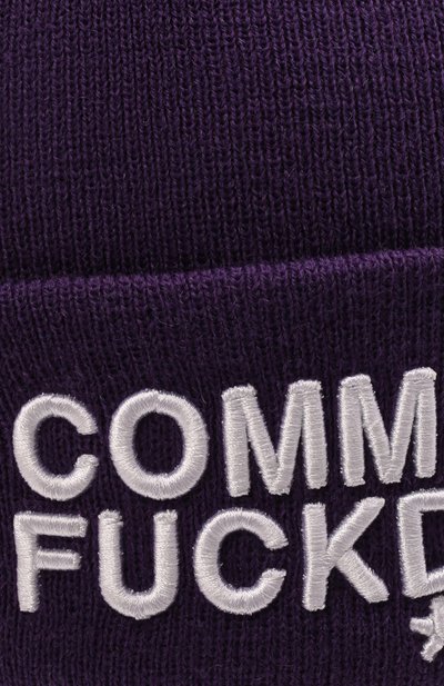 Шапка COMME DES FUCKDOWN фиолетового цвета по цене 6580 руб., арт. CDFA570, фото 3 Шапка COMME DES FUCKDOWN, арт. CDFA570, фото 3