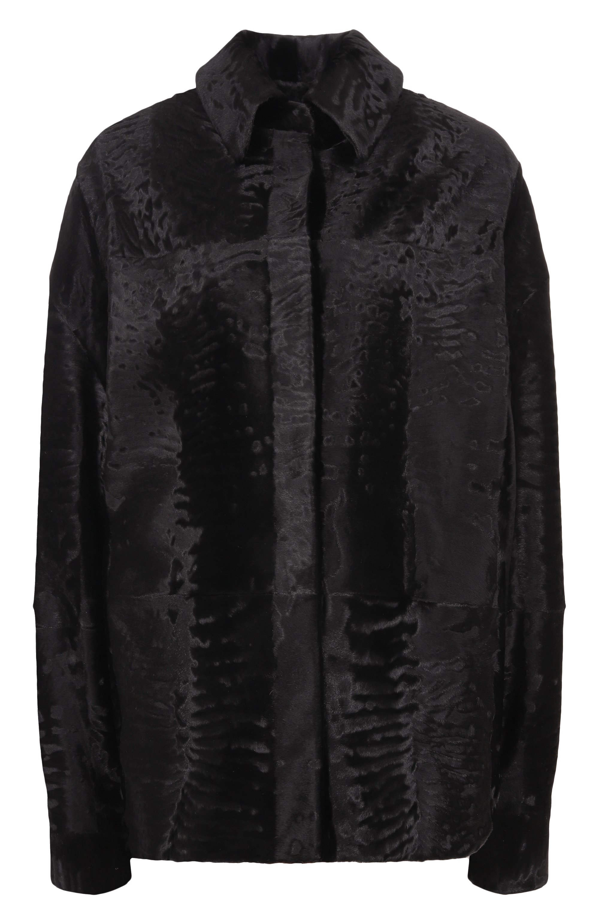Куртка-рубашка из каракульчи MVST, арт. M022/KARAKULCHA BLACK, фото 1