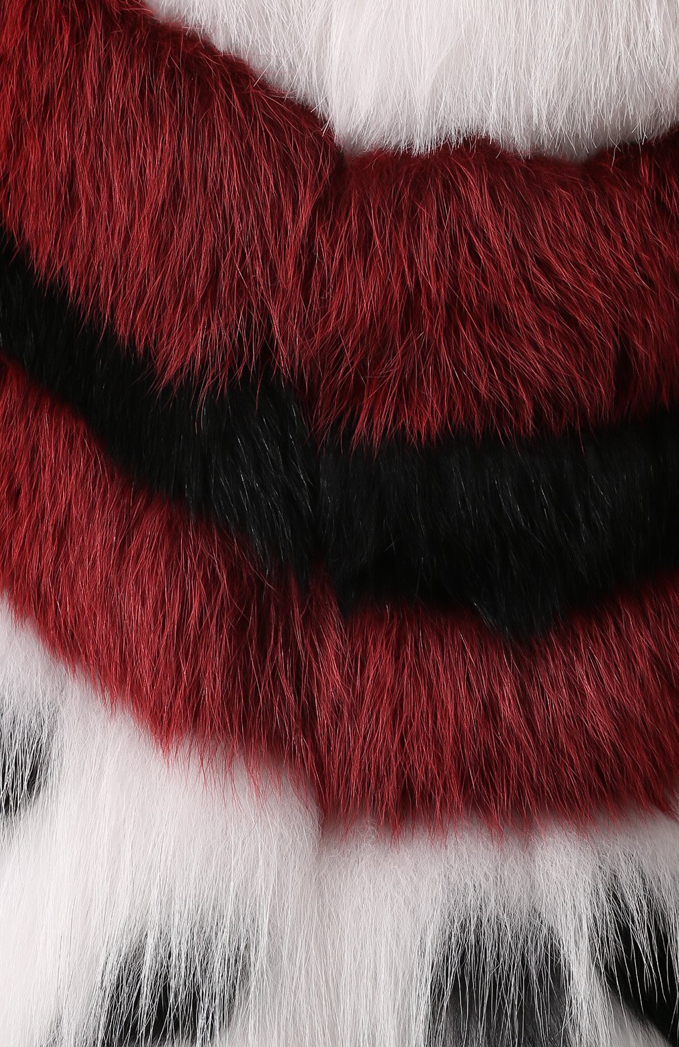 Удлиненная шуба из меха лисы с контрастной отделкой FENDI, арт. FNF86A/SDW, фото 5