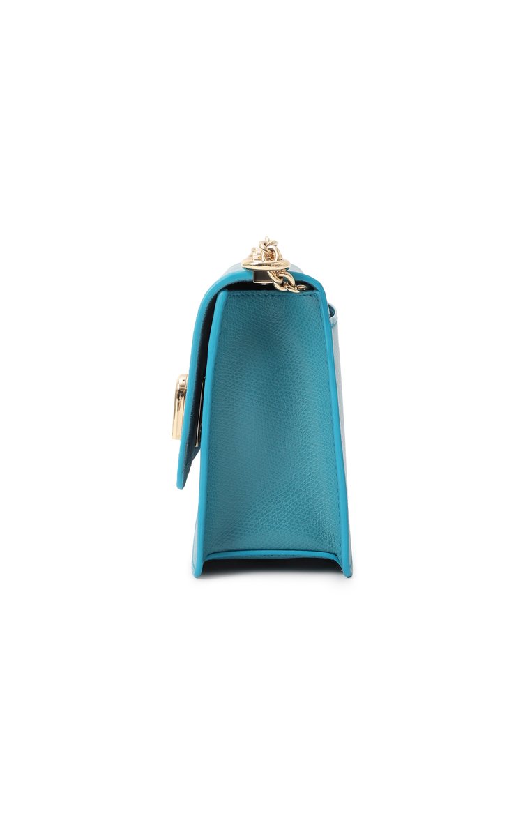 Женская су�мка furla 1927 mini FURLA бирюзового цвета, арт. BAFKACO/ARE000 | Фото 4 (Материал: Натуральная кожа; Ремень/цепочка: На ремешке; Размер: mini)