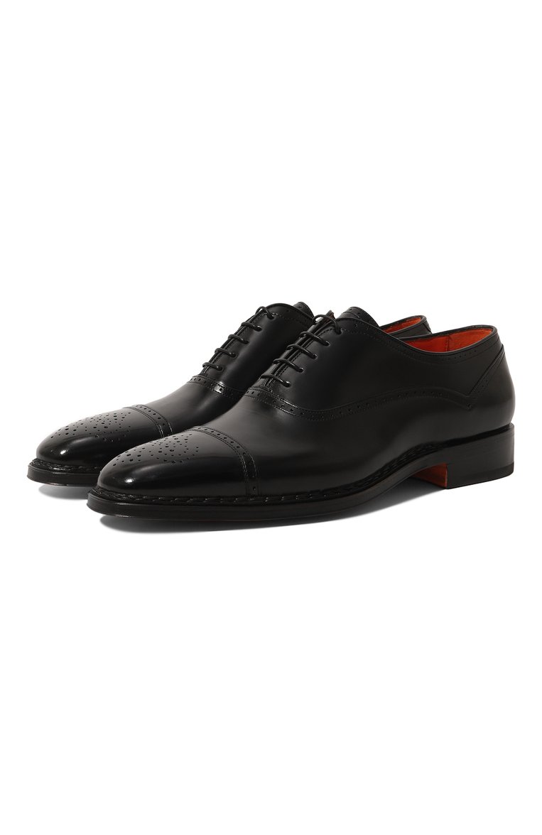 Кожаные оксфорды SANTONI, арт. MCWG18118MB1BSH3, фото 1