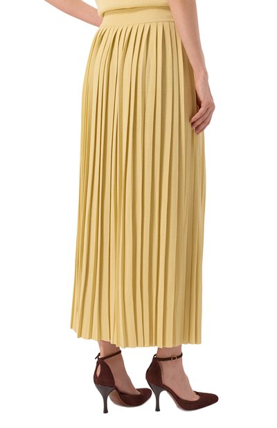 Плиссированная юбка FREEAGE желтого цвета по цене 44880 руб., арт. LW25.SK113.7000.801, фото 4 Плиссированная юбка FREEAGE, арт. LW25.SK113.7000.801, фото 4