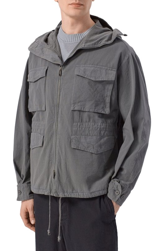 Куртка из хлопка и льна Transit CFUTRCE142 Серый  CFUTRCE142 Фото 3