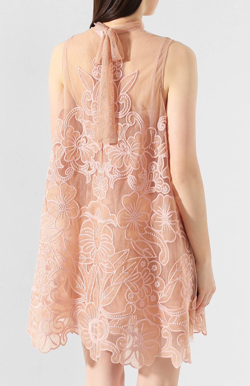 Платье REDVALENTINO розового цвета по цене 78200 руб., арт. TR3VA11L/4T5, фото 4 Платье REDVALENTINO, арт. TR3VA11L/4T5, фото 4