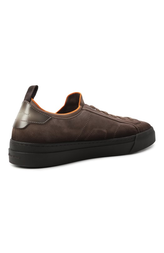 Замшевые кеды Gloria Santoni MBGG22120SM0TZIR Коричневый  MBGG22120SM0TZIR Фото 5