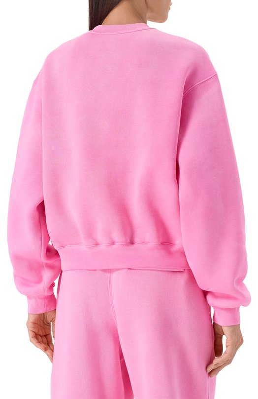 Хлопковый свитшот alexanderwang.t 4CC3241518 Розовый  4CC3241518 Фото 4