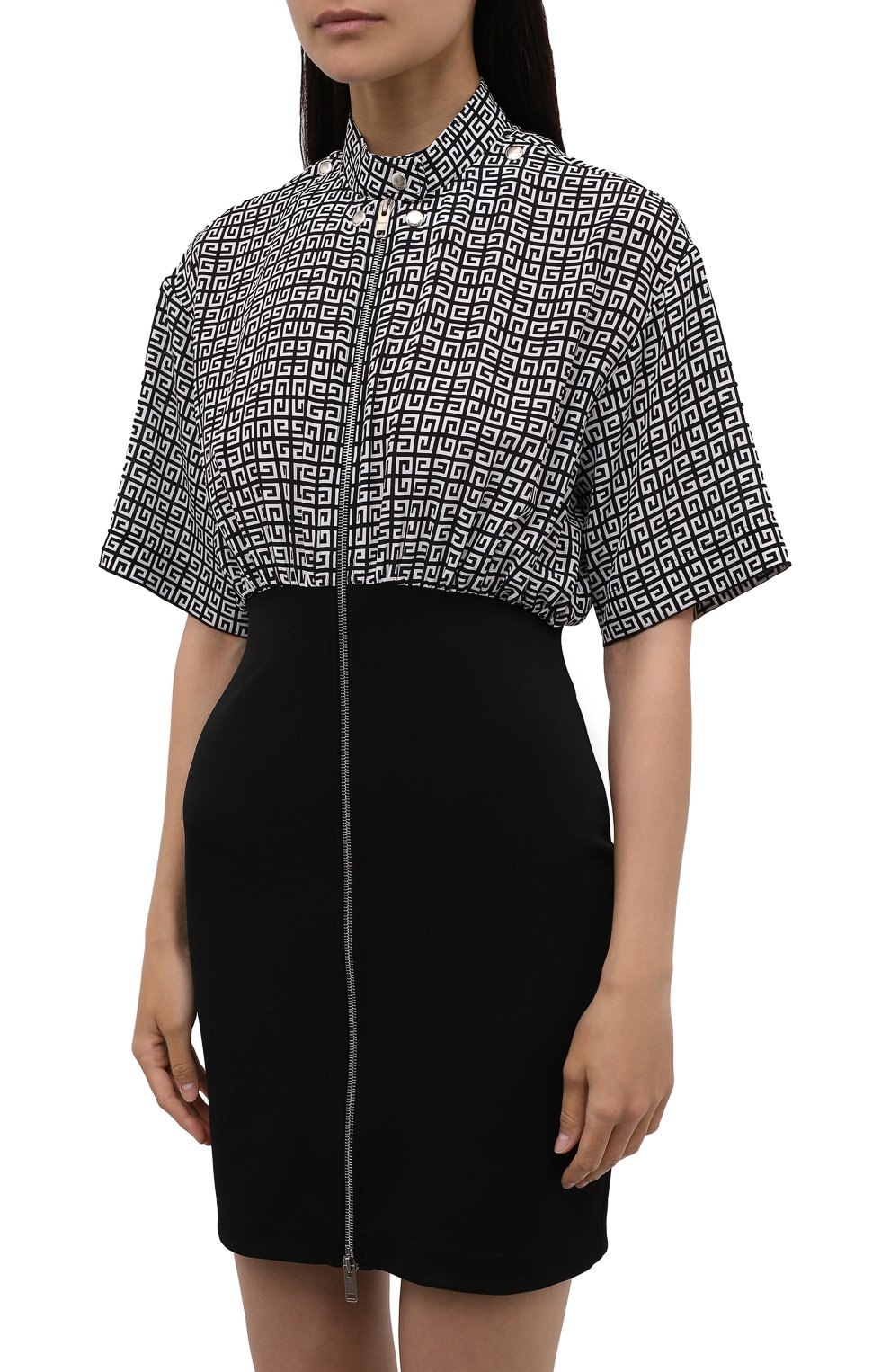 Шелковое платье GIVENCHY черно-белого цвета по цене 157000 руб., арт. BW215213UA, фото 3 Шелковое платье GIVENCHY, арт. BW215213UA, фото 3