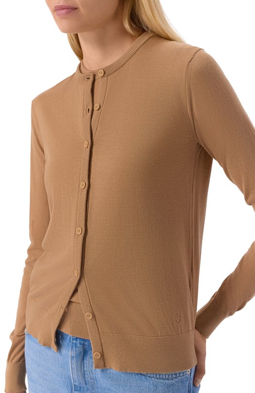 Кашемировый кардиган Dolce & Gabbana FXV09Z/JBW0P Бежевый  FXV09Z/JBW0P Фото 5
