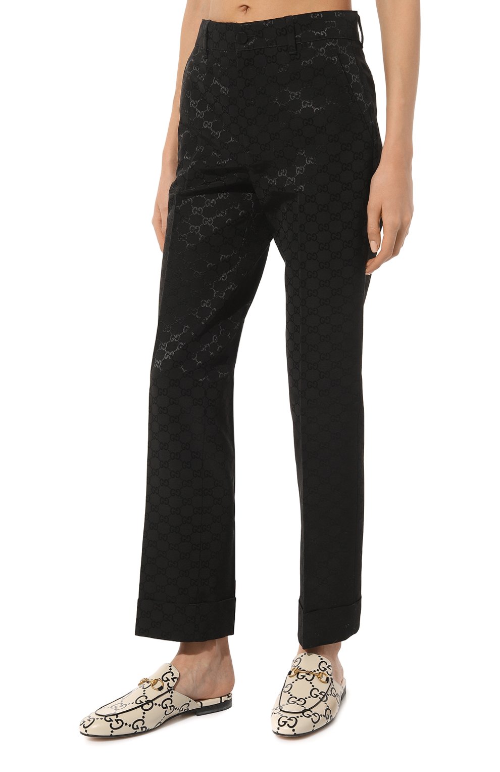 Брюки из хлопка и вискозы GUCCI, арт. 664408 ZAHMD, фото 3