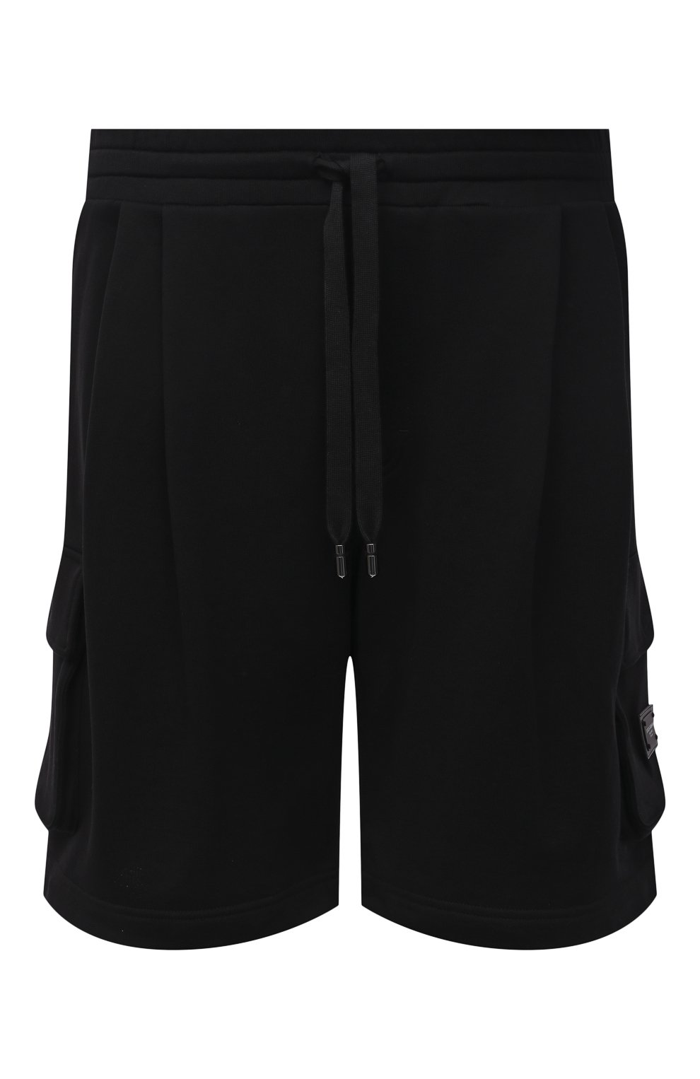 Хлопковые шорты DOLCE & GABBANA черного цвета по цене 65300 руб., арт. GYSJAT/FU7DU, фото 1 Хлопковые шорты DOLCE & GABBANA, арт. GYSJAT/FU7DU, фото 1