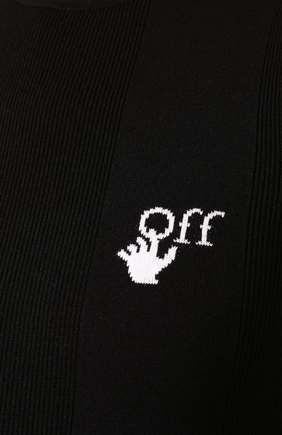 Платье из вискозы OFF-WHITE, арт. 0WHI027S20KNI0011001, фото 5