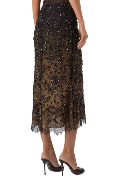 Юбка с отделкой пайетками ELIE SAAB черного цвета по цене 322000 руб., арт. SK366NP26/LAE04, фото 4 Юбка с отделкой пайетками ELIE SAAB, арт. SK366NP26/LAE04, фото 4