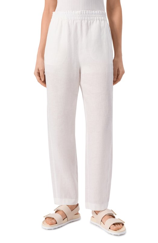 Льняные брюки Emporio Armani EW001575/TE14012 Белый  EW001575/TE14012 Фото 3